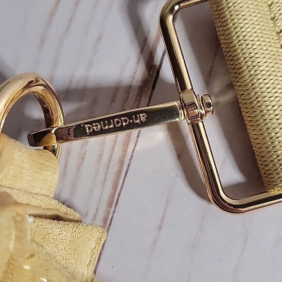 Ah dorned Messenger Crossbody Bag Faux Suede Light Tan  Camel Guitar Strap - Picture 8 of 13